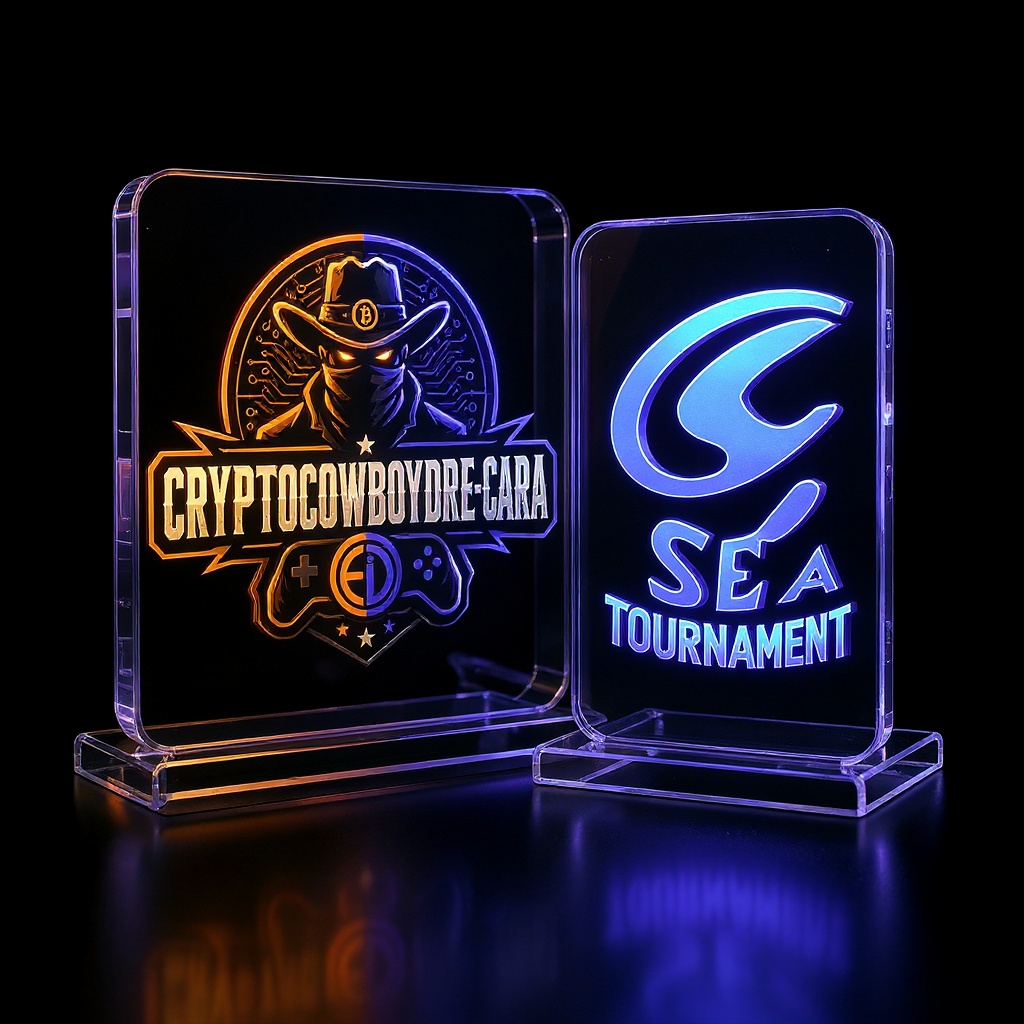 Custom Acrylic LED Desk Stand