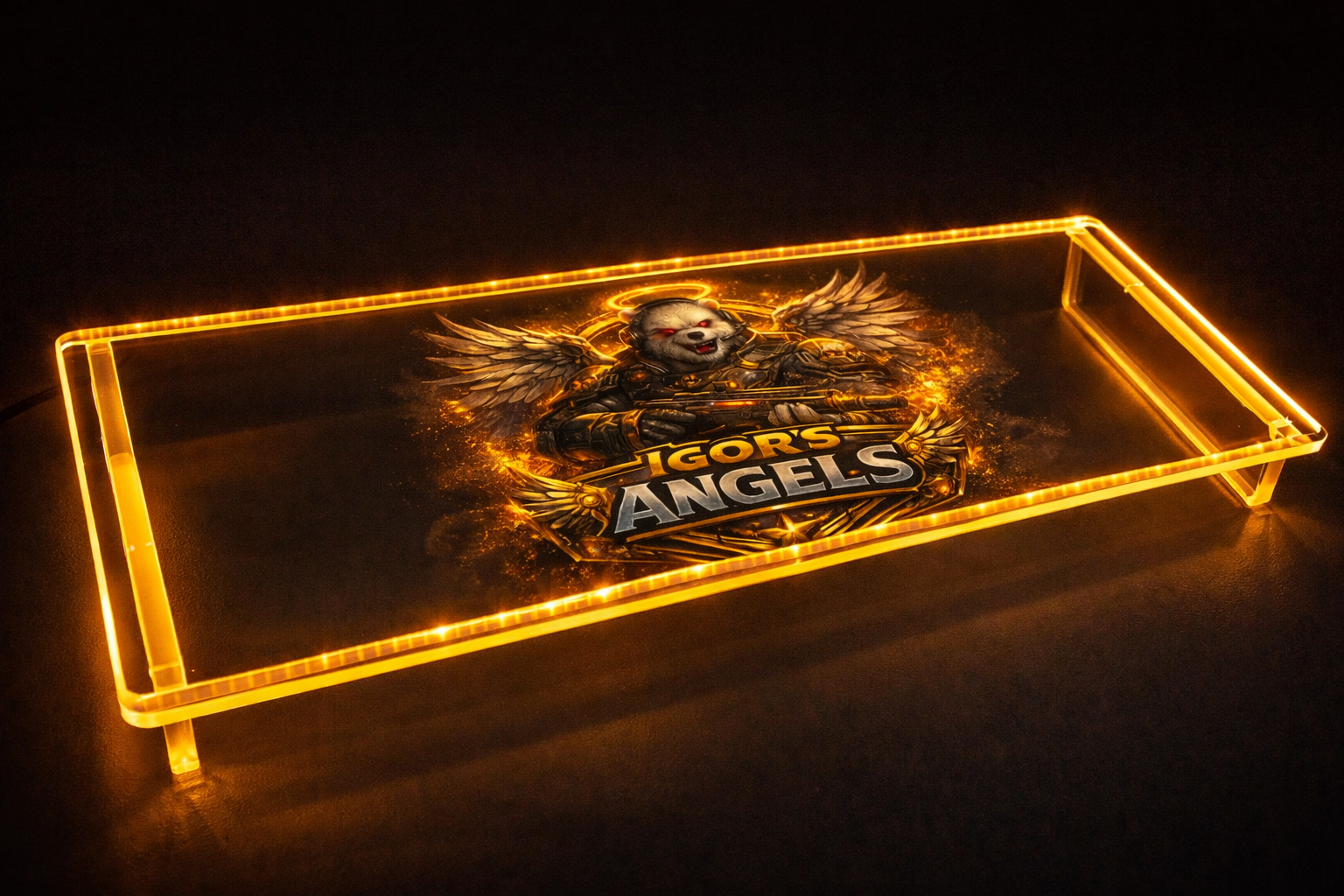 Custom Acrylic LED Desk Stand