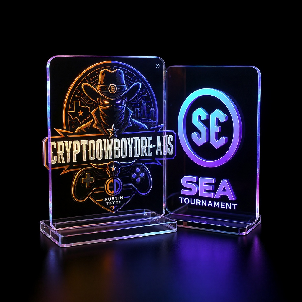 Custom Acrylic LED Desk Stand