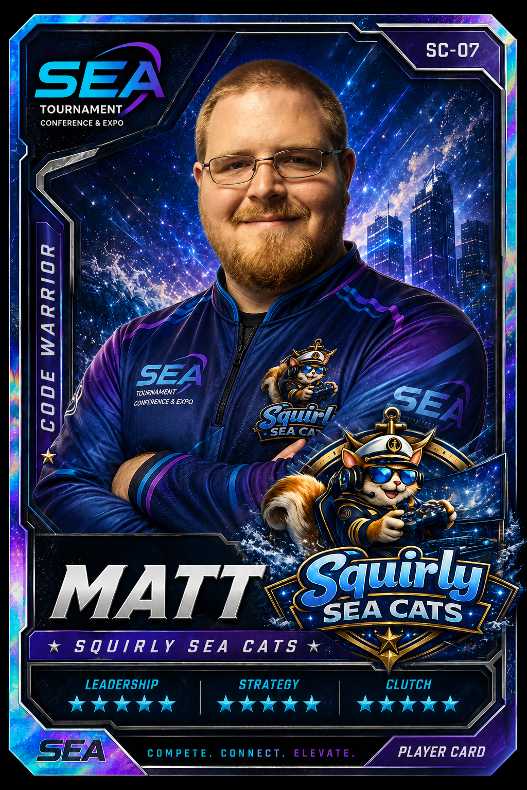 Matt player card front